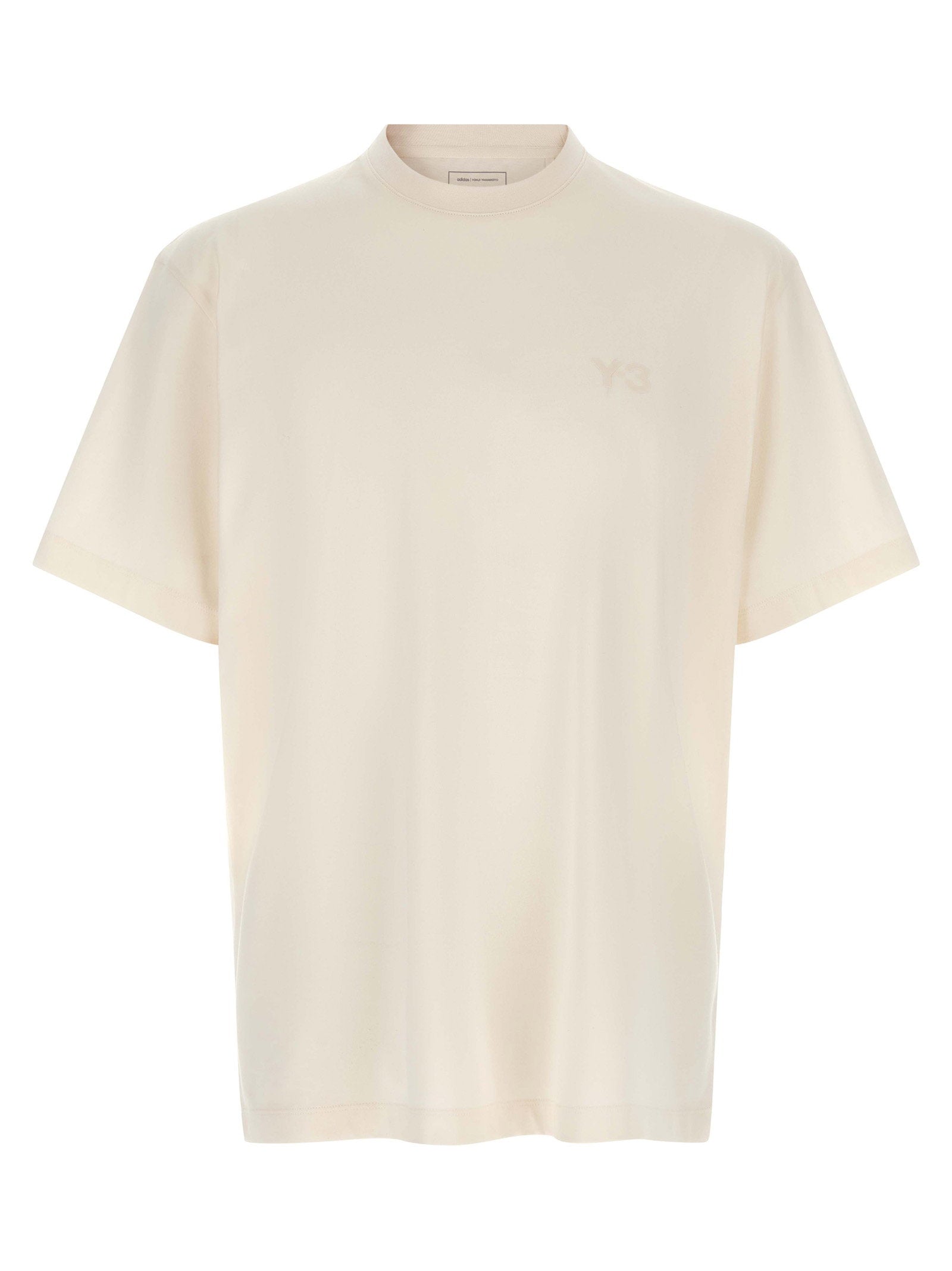Y-3 Pure Cotton Jersey T-shirt — Cream