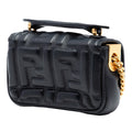 Nano Zucca Embossed Leather Baguette Chain Bag
