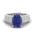 Oval Tanzanite and Diamond Ring