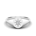 Starburst Signet Diamond Ring