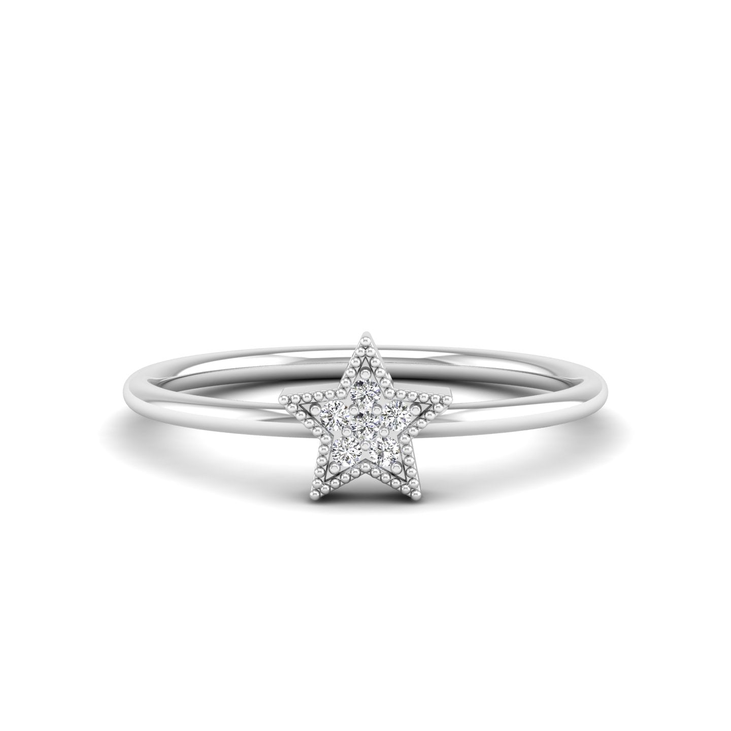Star Shape Diamond Band