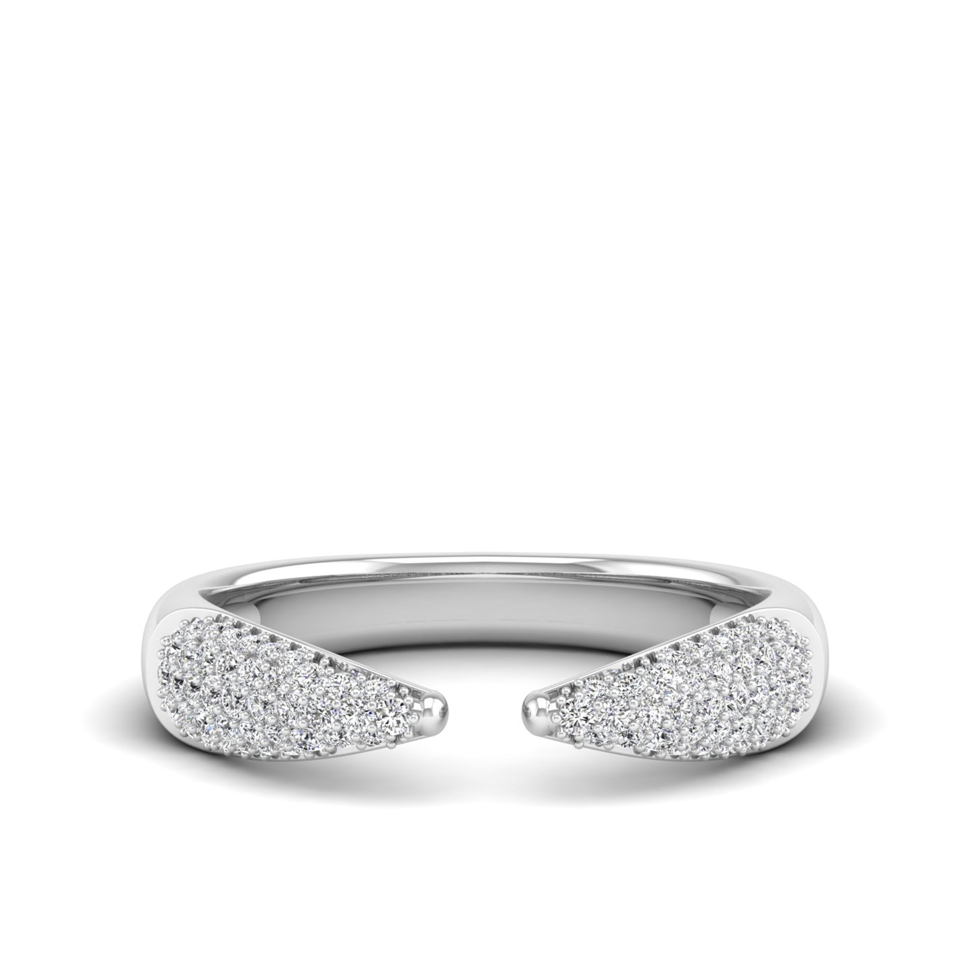 Open Claw Pavé Diamond Ring