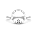 Open Circle Diamond Ring