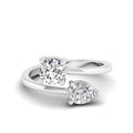 Toi et Moi Twist Round and Pear Lab Diamond Ring
