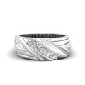 Men's Diagonal Row Diamond Ring