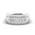 Men's Three Row Channel Diamond Ring