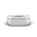 Men's Princess Triple Row Channel Set Diamond Ring
