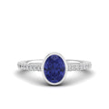 Bezel Art Deco Tanzanite and Diamond Ring