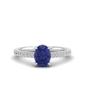 Classic Oval Tanzanite and Diamond Ring
