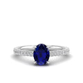 Classic Oval Sapphire and Diamond Ring
