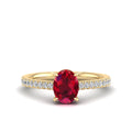 Classic Oval Ruby and Diamond Ring