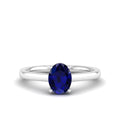 Classic Oval Prong Sapphire Ring