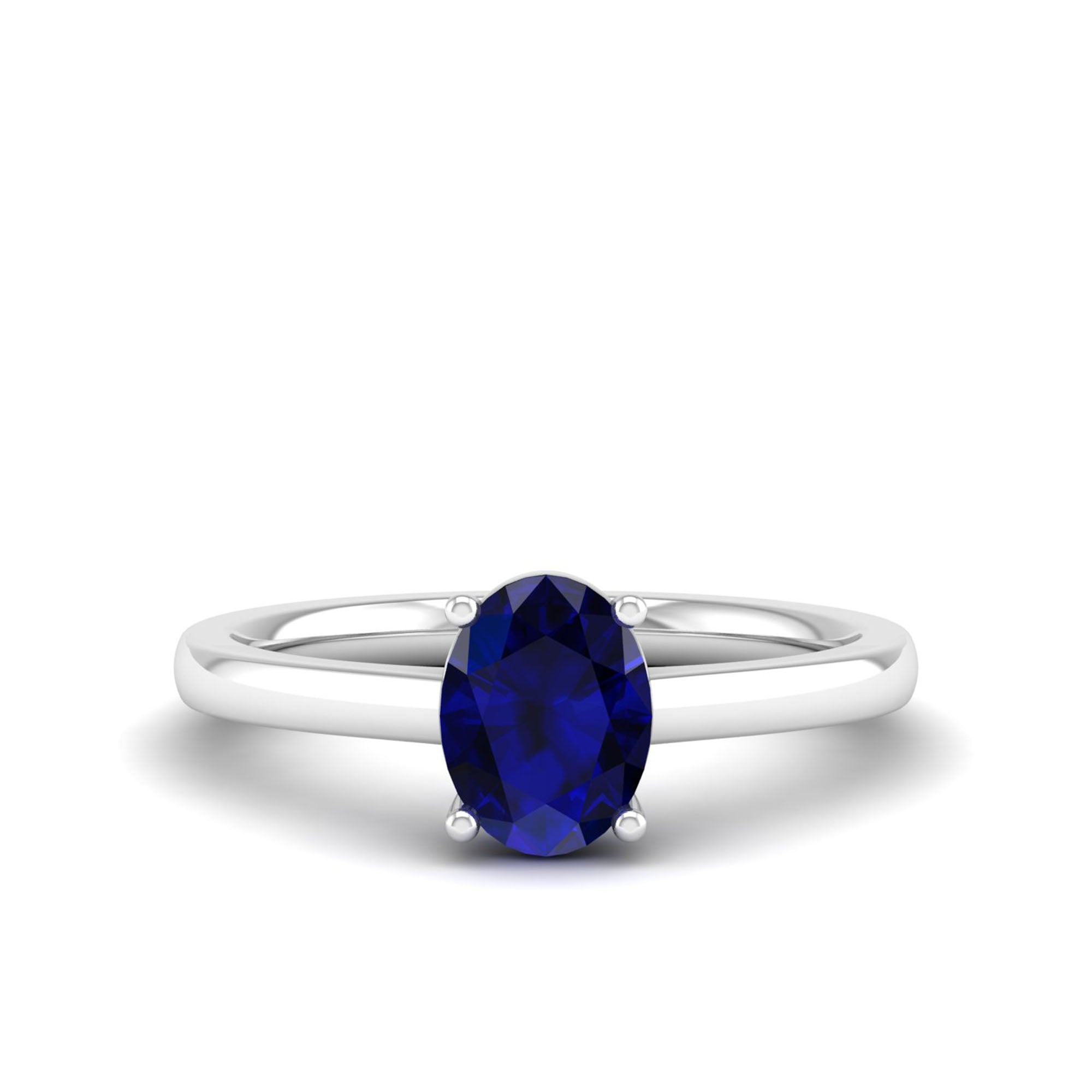 Classic Oval Prong Sapphire Ring