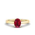 Classic Oval Prong Ruby Ring