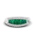 Bridgette Baguette Emerald Diamond Ring