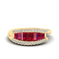 Bridgette Baguette Ruby Diamond Ring
