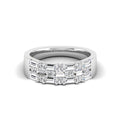 3-Row Baguette and Round Diamond Ring