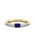 Stackable East-West Sapphire and Diamond Band