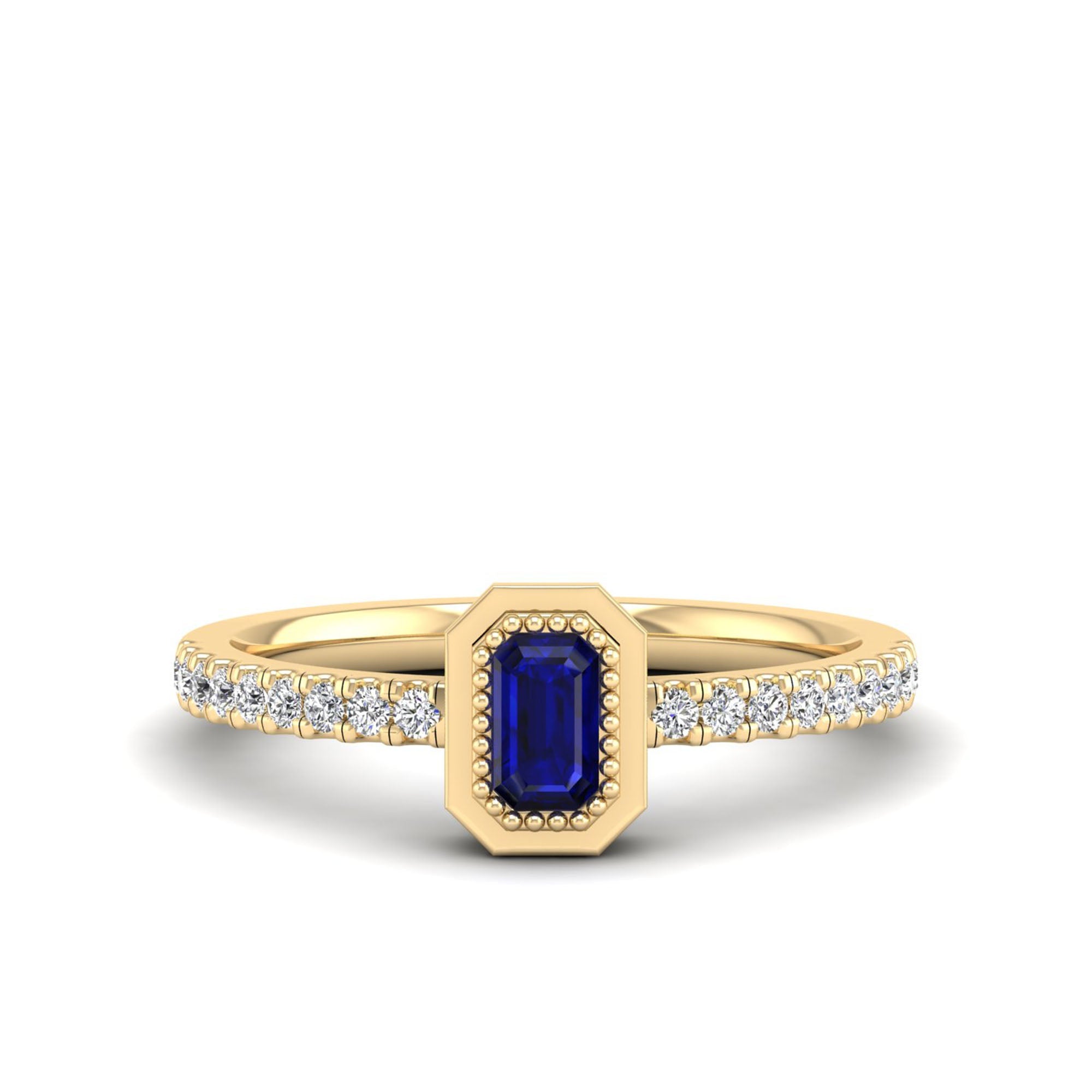 Emerald Sapphire and Diamond Ring