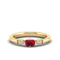 East-West Ruby and Filligree Diamond Ring