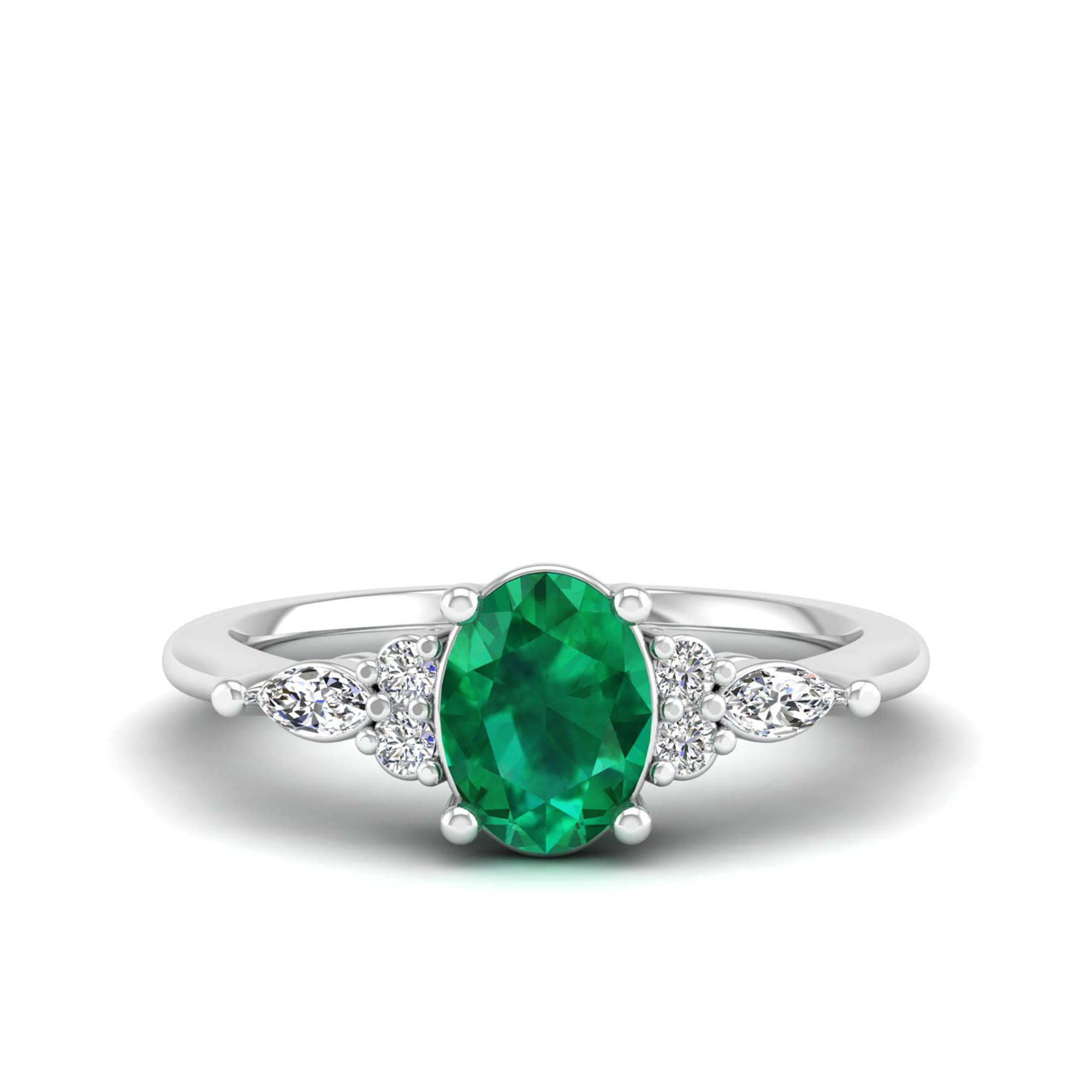 Juliette Emerald and Diamond Ring