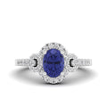 Oval Tanzanite and Infinity Diamond Ring