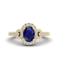Oval Sapphire and Infinity Diamond Ring