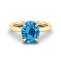 Kyra Blue Topaz and Diamond Ring
