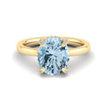 Kyra Aquamarine and Diamond Ring