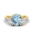 Nikki Aquamarine and Diamond Ring