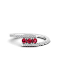 Twist Ruby and Diamond Ring