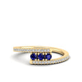 Twist Sapphire and Diamond Ring