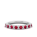 Ruby and Diamond Wedding Band