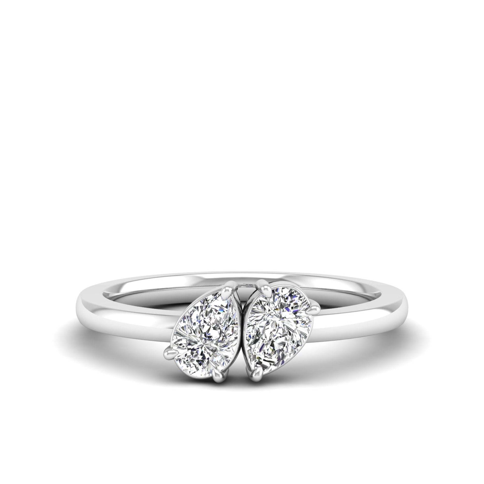 Toi et Moi Pear Lab Diamond Ring
