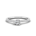 Prong-Set Pear Diamond Ring