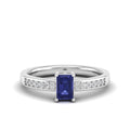 Emerald Tanzanite and Diamond Ring