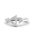 Open Triangle Diamond Ring