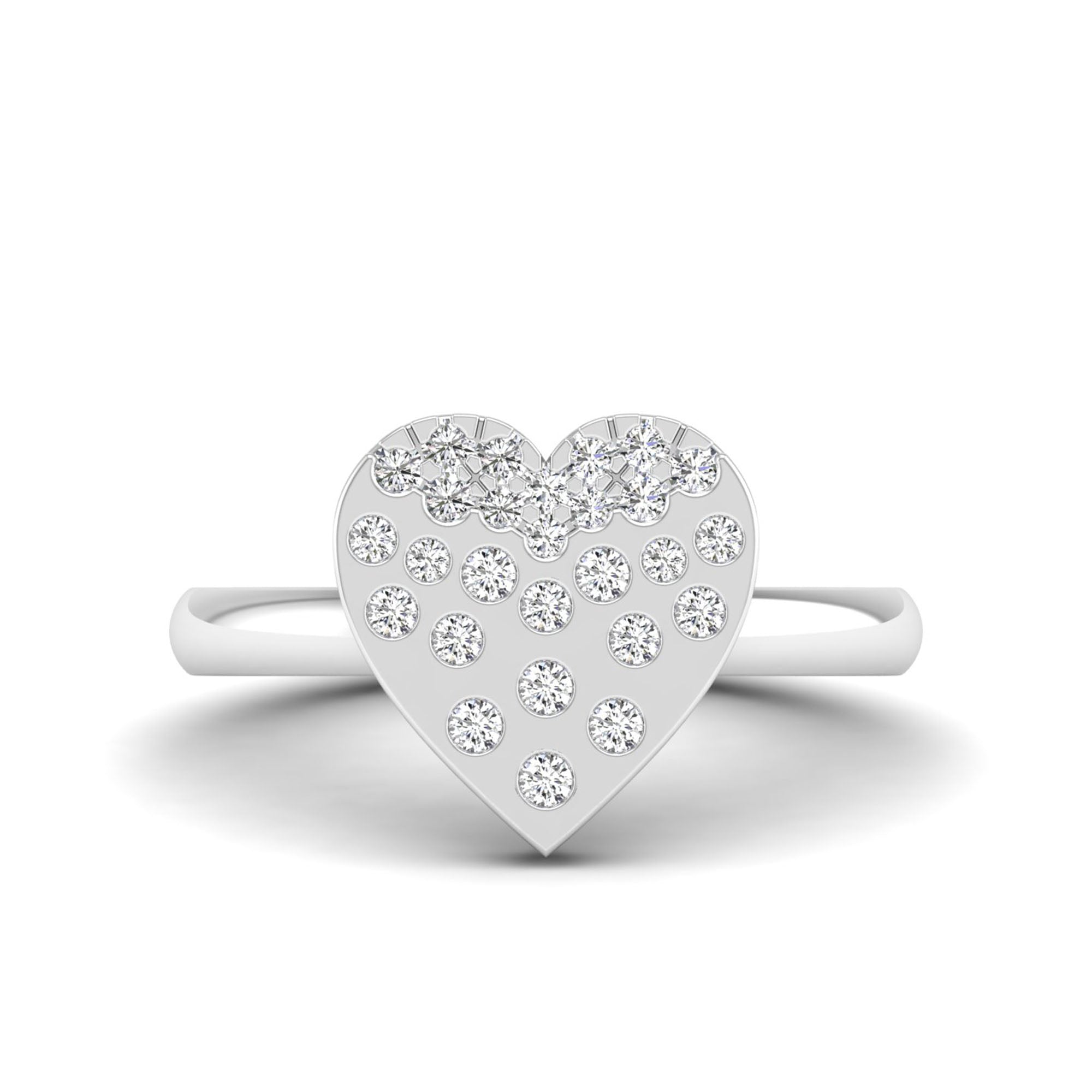 Heart Confetti Diamond Ring