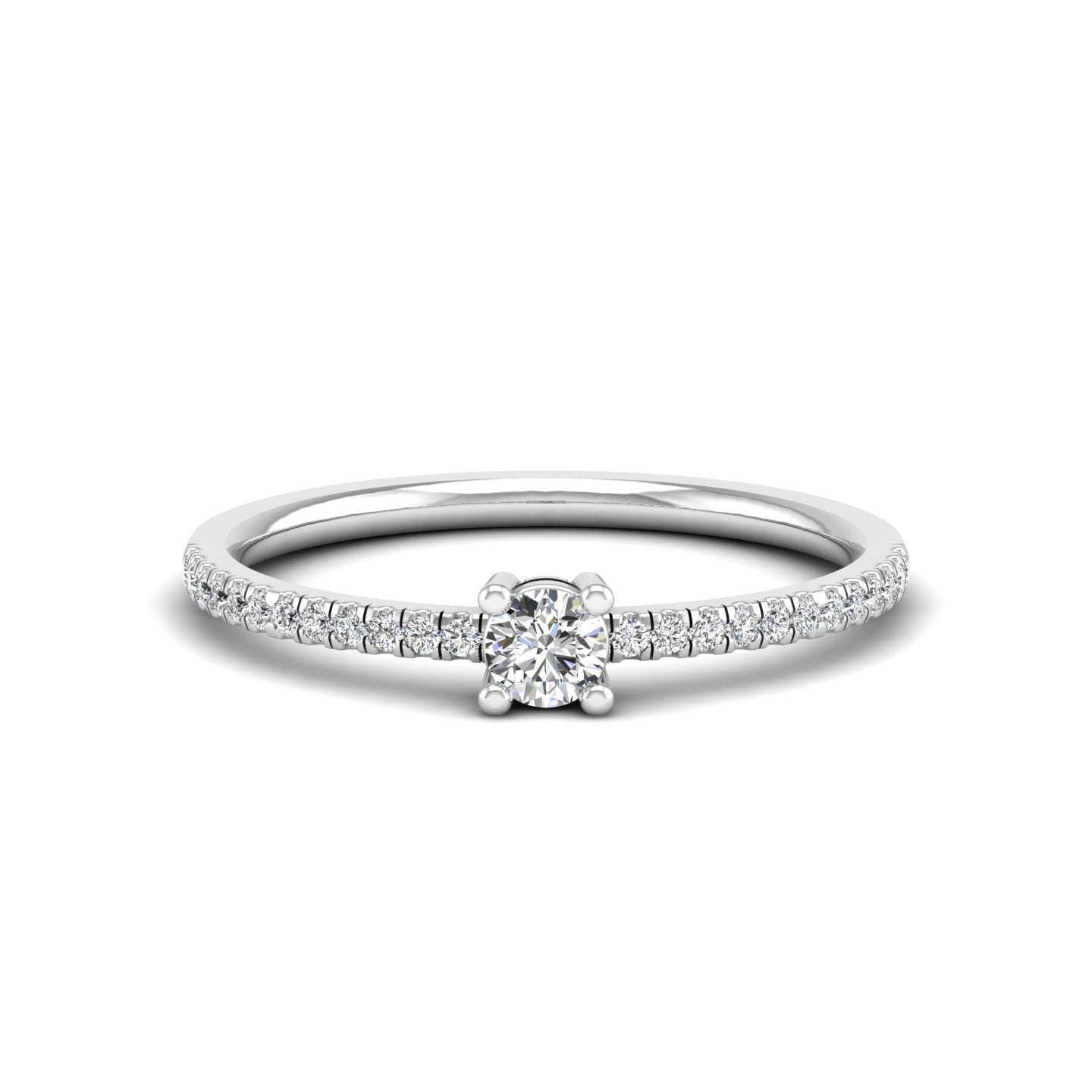 Round Diamond Promise Ring