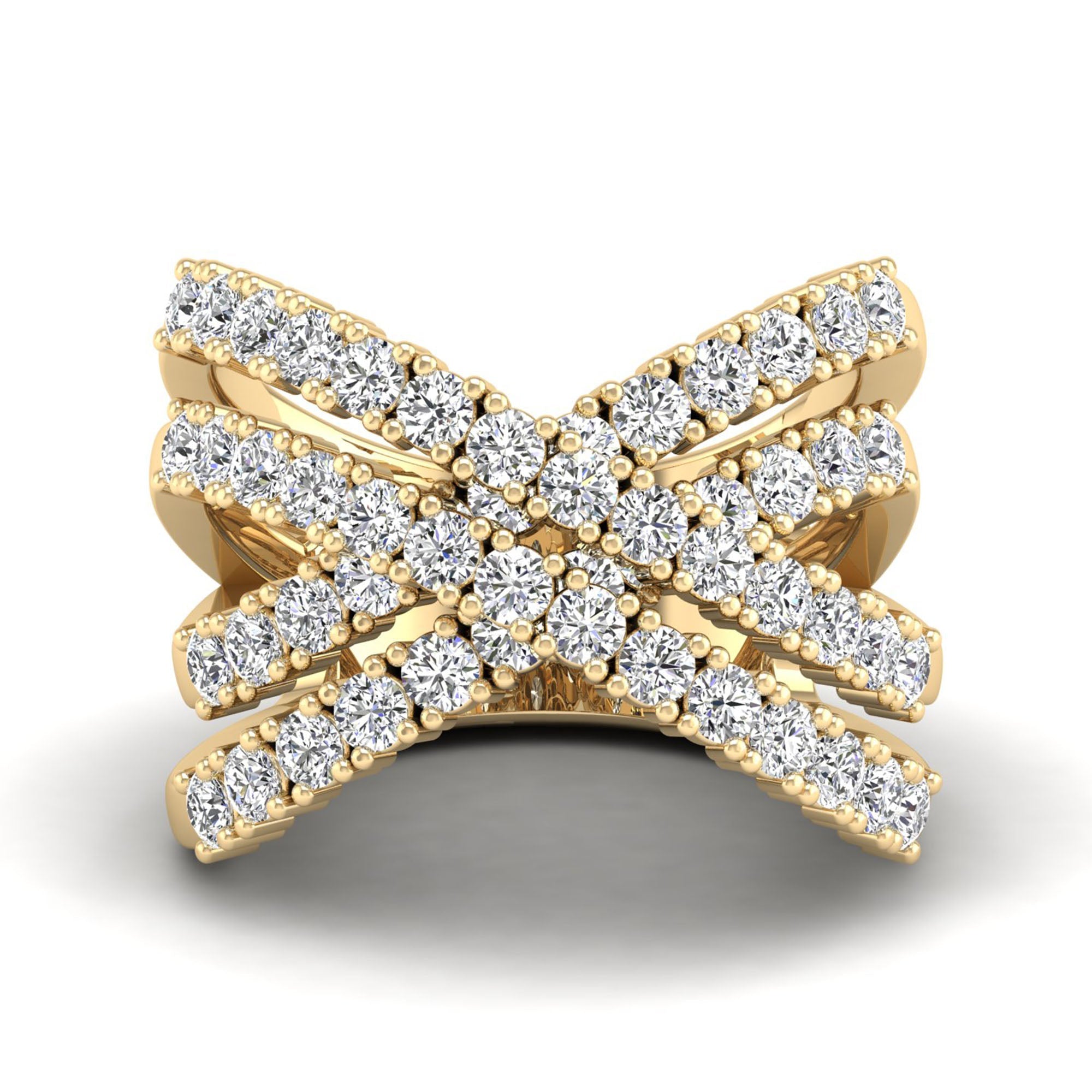 Criss Cross Diamond Ring