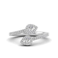 Double Pear Bypass Diamond Ring