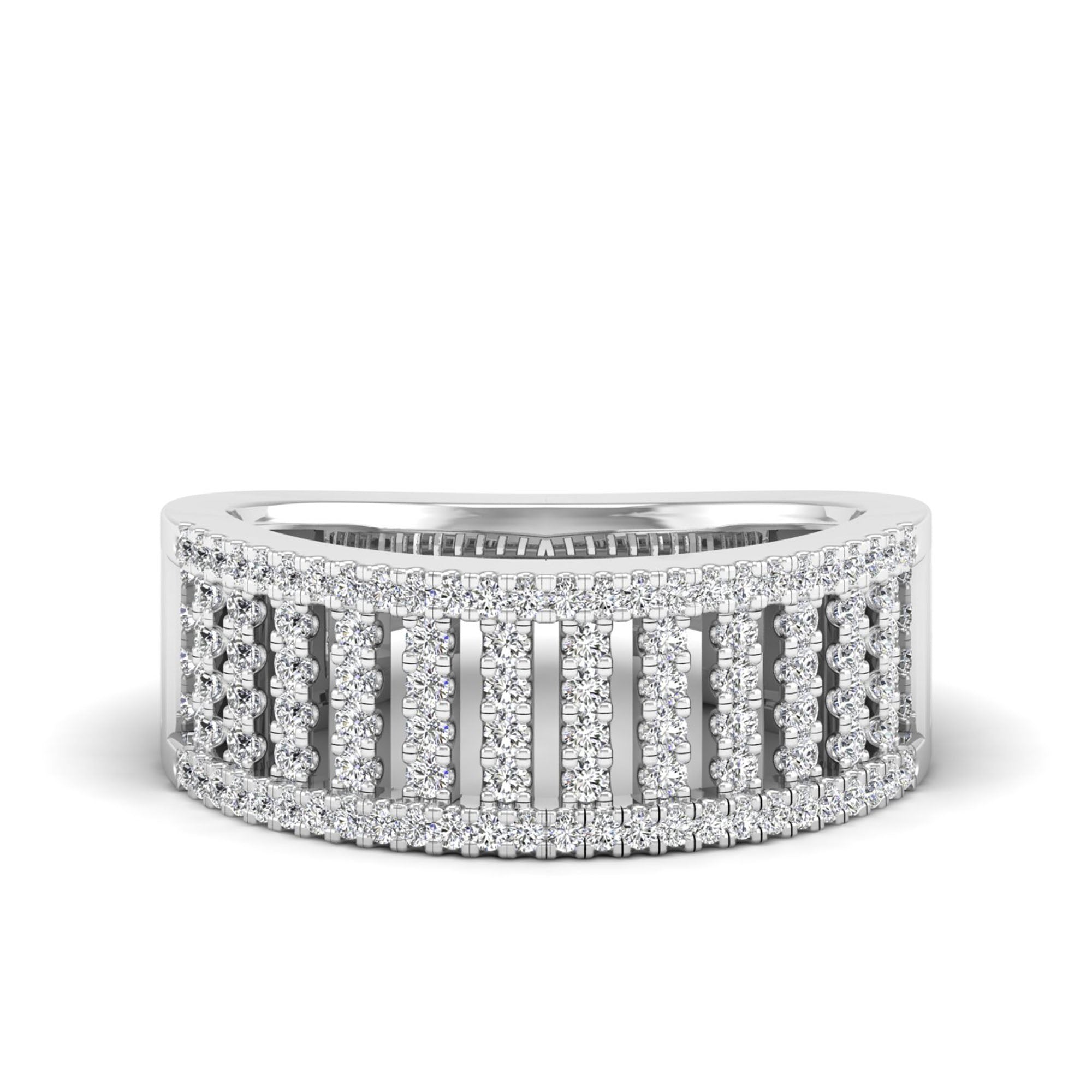 Geometric Bar Diamond Ring