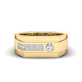 Men's Princess Bezel Round and Diamond Ring