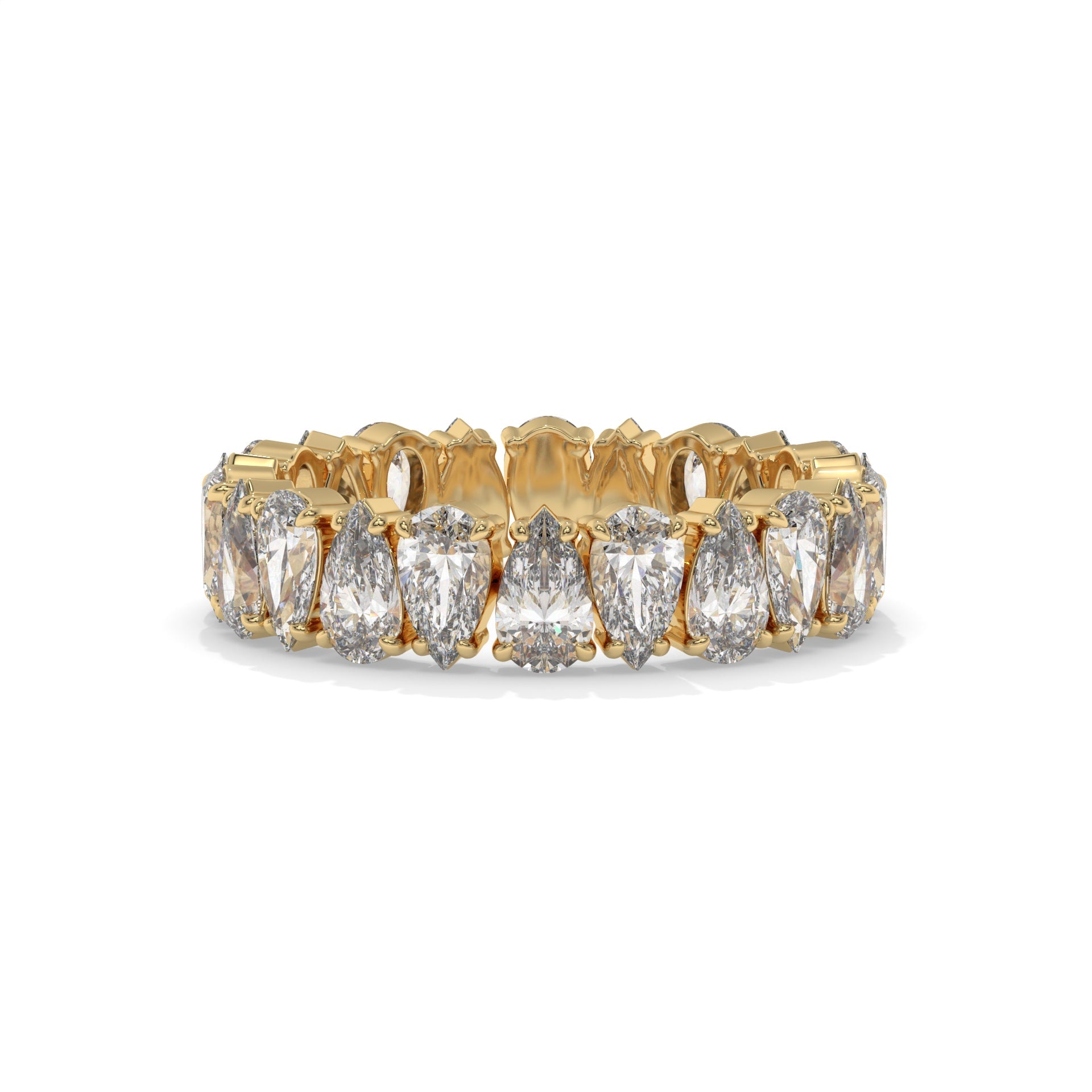Alternating Pear Lab Diamond Eternity Band