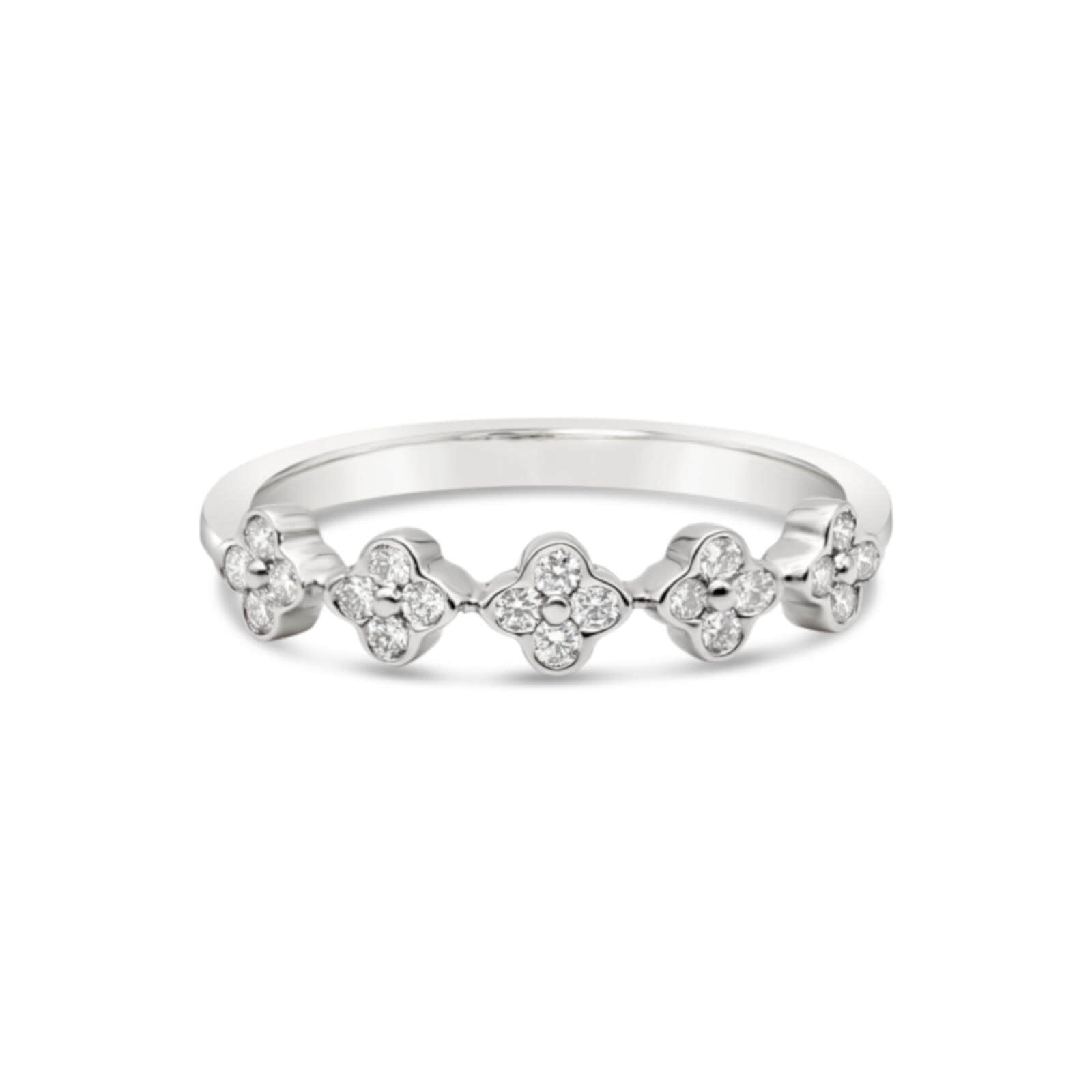 Five Clover Diamond Band