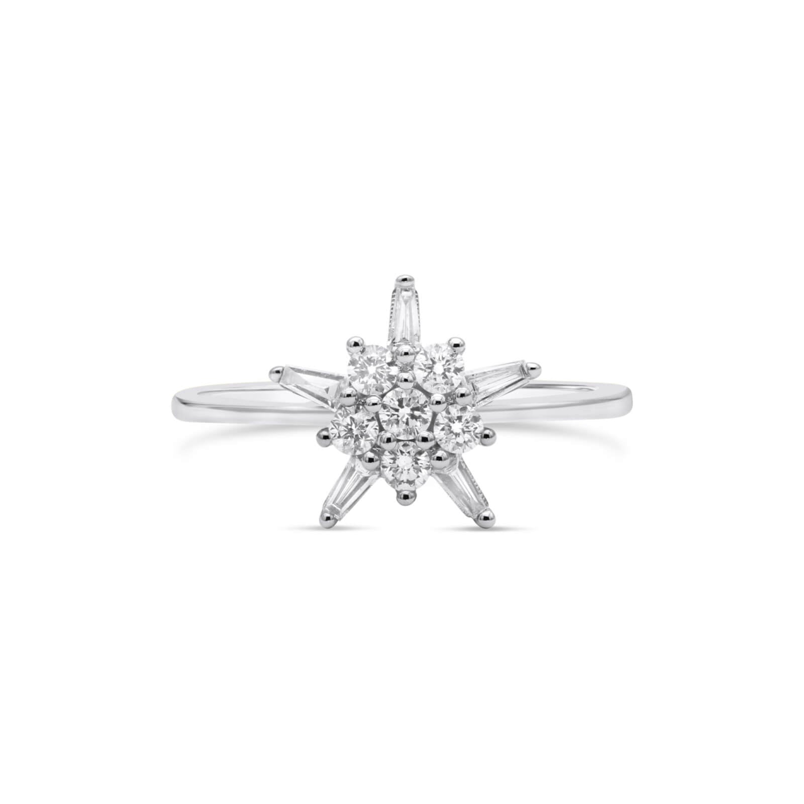 Snowflake Diamond Ring