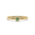 Stackable Bezel Emerald Ring