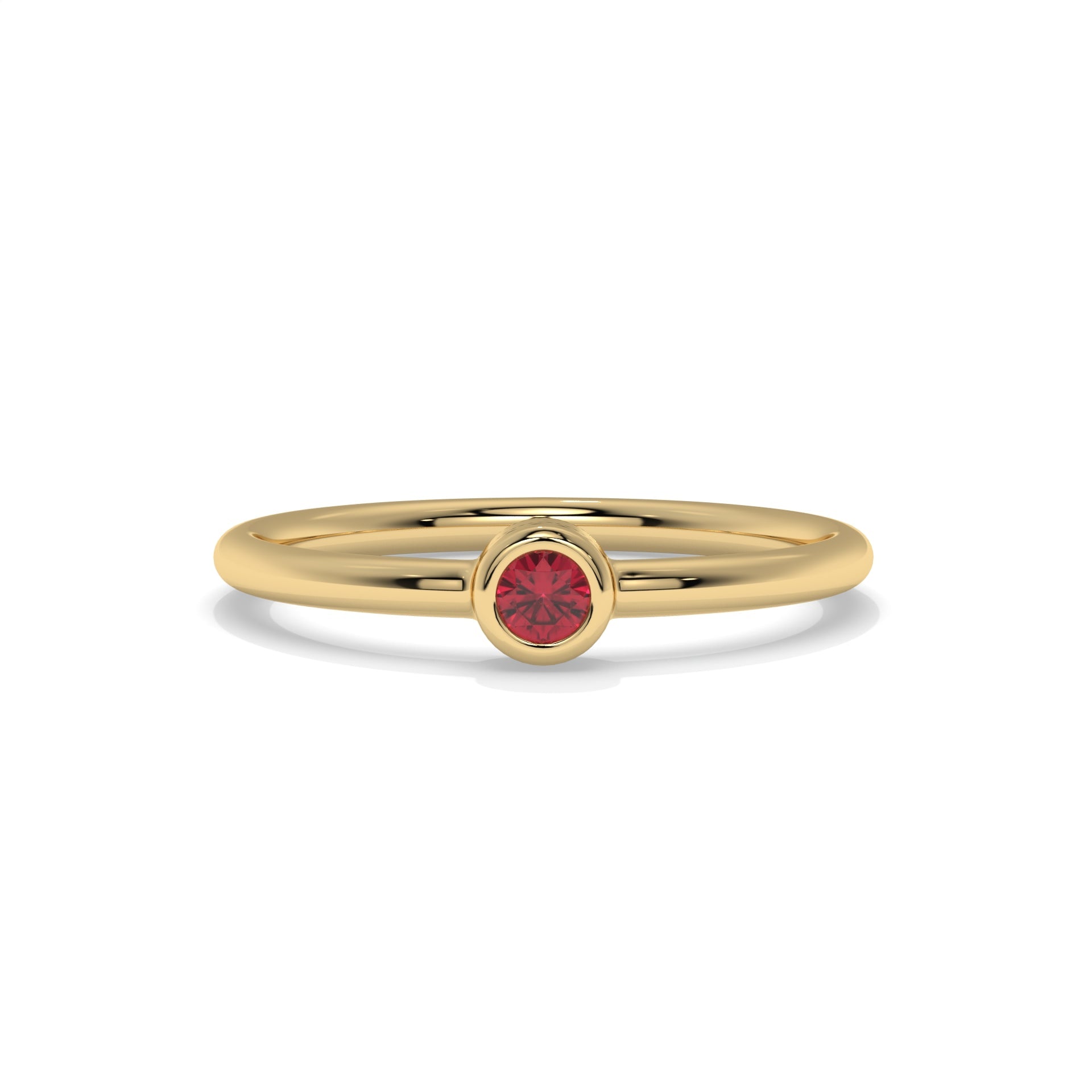 Stackable Bezel Ruby Ring