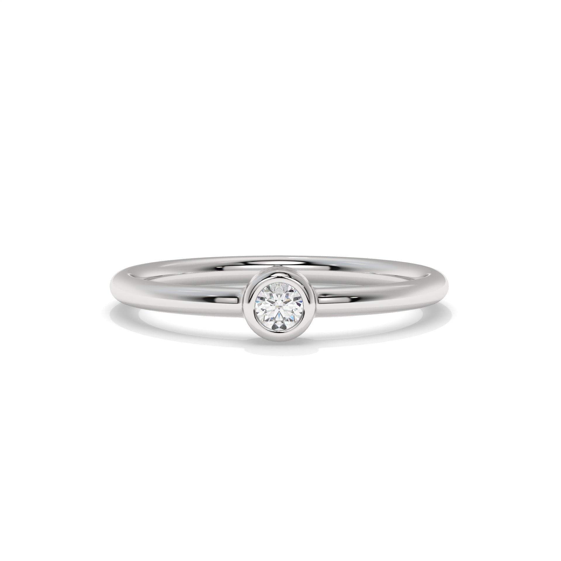 Stackable Bezel Diamond Ring