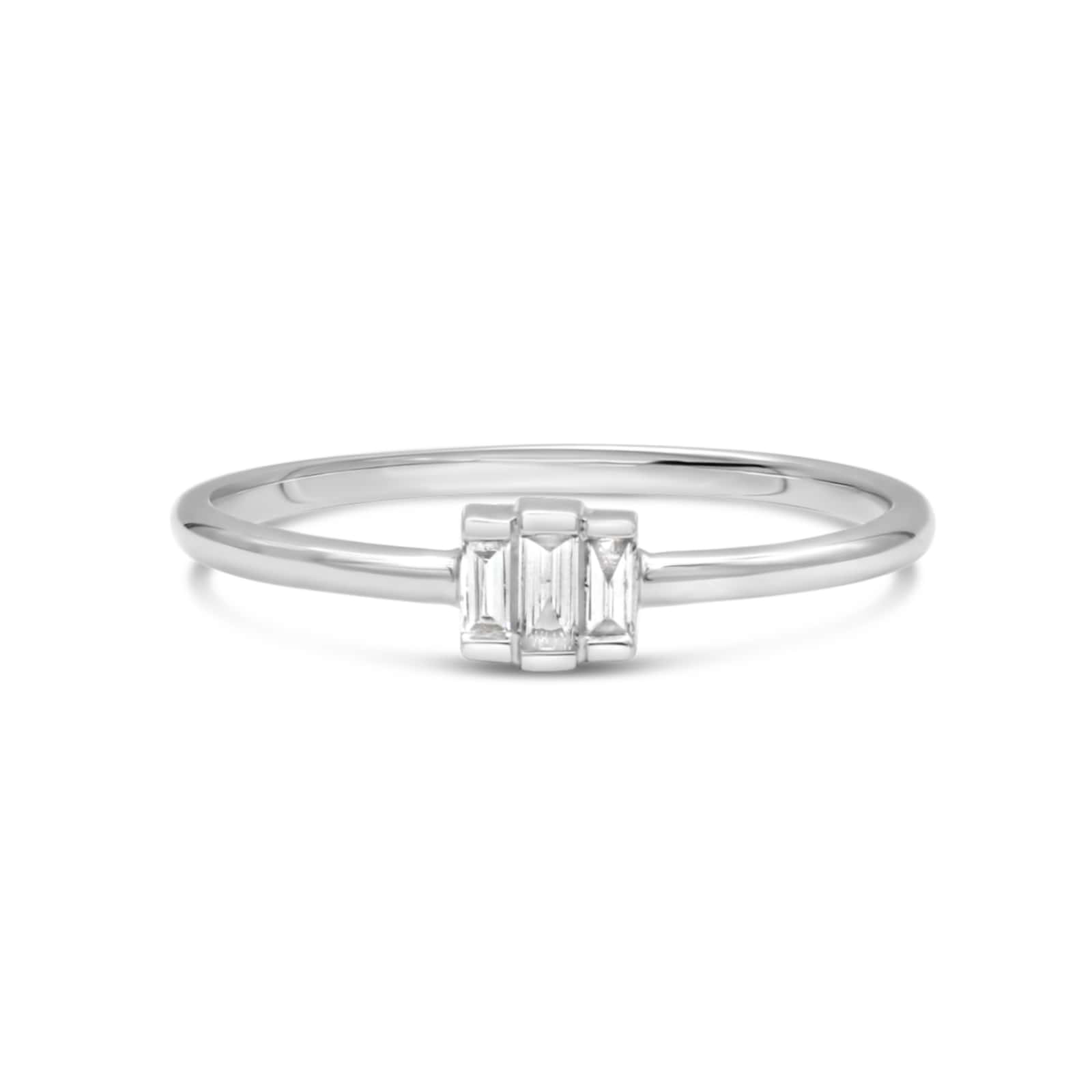Diamond Baguette Trio Ring